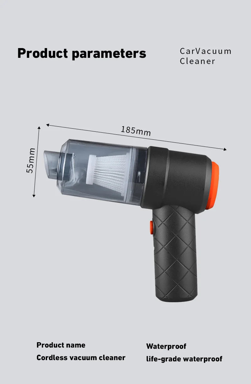 Aspirador Sem Fio Multiuso: Ideal para Casa e Uber